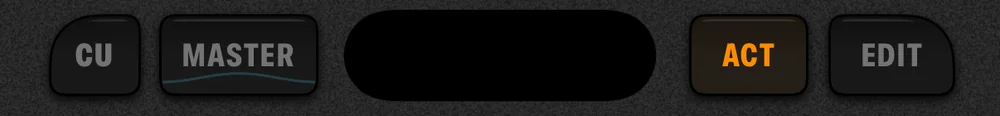 The Cue8 top bar with ACT lit